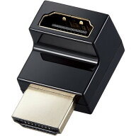 エレコム AD-HDAABS01BK 変換アダプタ HDMI L字上向き90度 オスメス変換 HDMIケーブル延長コネクタ 4K 60…
