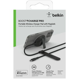 Belkin ベルキン MagSafe認証 ワイヤレス充電スタンド アダプタ付 (ブラック) WIA004DQBK