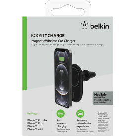 Belkin ベルキン WIC004BTBK-NC MagSafe対応 磁気ワイヤレス車載充電器 WIC004BTBK-NC