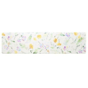 オカ ササっと拭けるマットキッチンマット約45cm×180cmアイボリー(フィオレ)