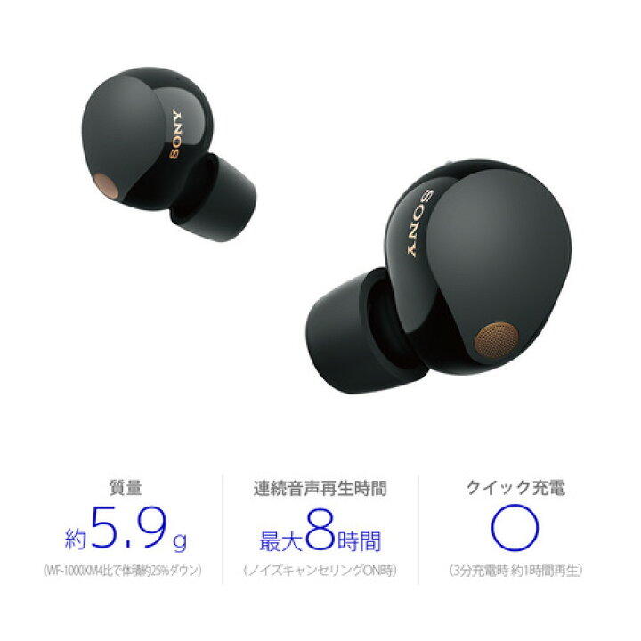 楽天市場】ソニー WF-1000XM5 ワイヤレスノイズキャンセリングイヤホン 