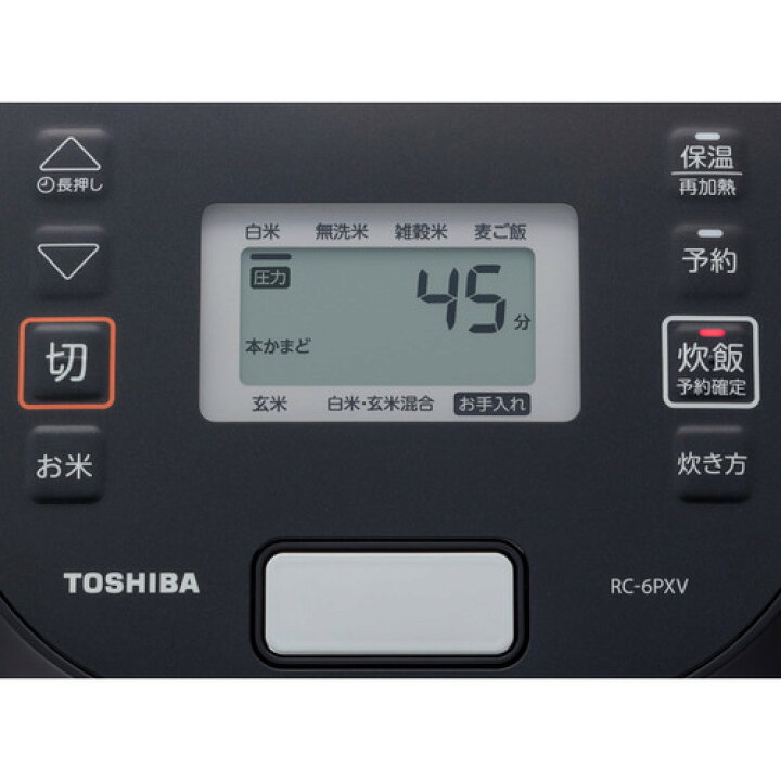 楽天市場】東芝 RC-6PXV(K) 圧力IH炊飯器 炎匠炊き 3.5合炊き ブラック 