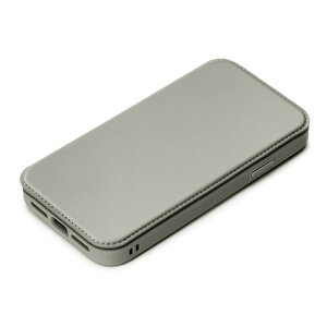 PGA PG-23BGF04GY iPhone15Pro �K���X�t���b�v�P�[�X Premium Style �O���[ PG23BGF04GY