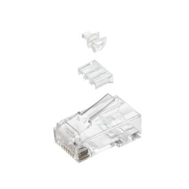 エレコム LD-6RJ45T10／L Cat6A用 自作用RJ45コネクター(ガイドパーツ付き／10個入り)