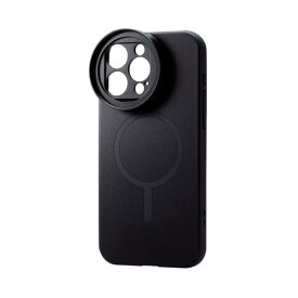 エレコム PM-A23DHVCAMPBK iPhone 15 Pro Max ハードケース カメラフィルター対応 ポケット付 ブラック