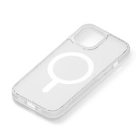 PGA PG-23AMGPT02WH iPhone 15／14／13用 MagSafe対応 ハイブリッドケース マット／ホワイト
