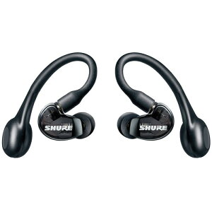 SHURE ワイヤレスイヤホン 耳かけ型 高遮音性イヤホン(第2世代) typeC IPX4 最大8時間再生 AONIC215 SE21DYBK+TW2-A ブラック系