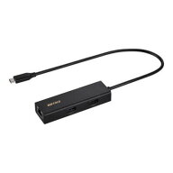 BUFFALO LUD-U3-CU101BK LAN変換アダプタ USB-C オス→メス LAN USB-Ax3 1Gbps対応 Mac・Win対応 ブラック