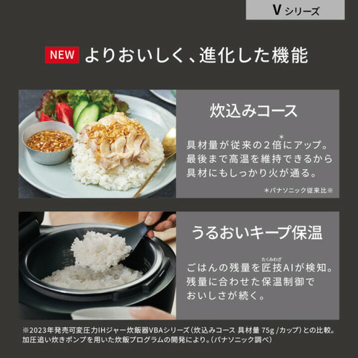 楽天市場】【期間限定ギフトプレゼント】パナソニック SR-V10BB-K 可変 
