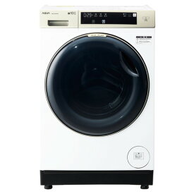 アクア ドラム洗濯機 左開き 洗濯10.0kg 乾燥5.0kg 幅59.5cm お湯洗い まっ直ぐドラム AQW-DM10R-L(W) ホワイト系 ヒートポンプ