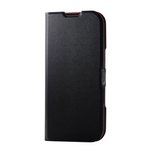 �G���R�� PM-A24APLFUBK iPhone 16 ���U�[ �P�[�X �J�o�[ �蒠�^ �}�O�l�b�g �t���b�v �Ռ��z�� ���y�� ���C�����X�[�d�� �X�^���h�@�\�t UltraSlim �u���b�N