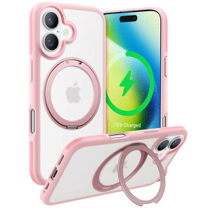 Torras X00FX1792 ROstand R Fusion case for iPhone16 Plus Pink