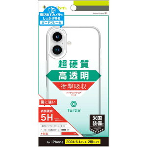 �g���j�e�B iPhone 16 �n�C�u���b�h�P�[�X �N���A TR-IP24M2-TT-CL
