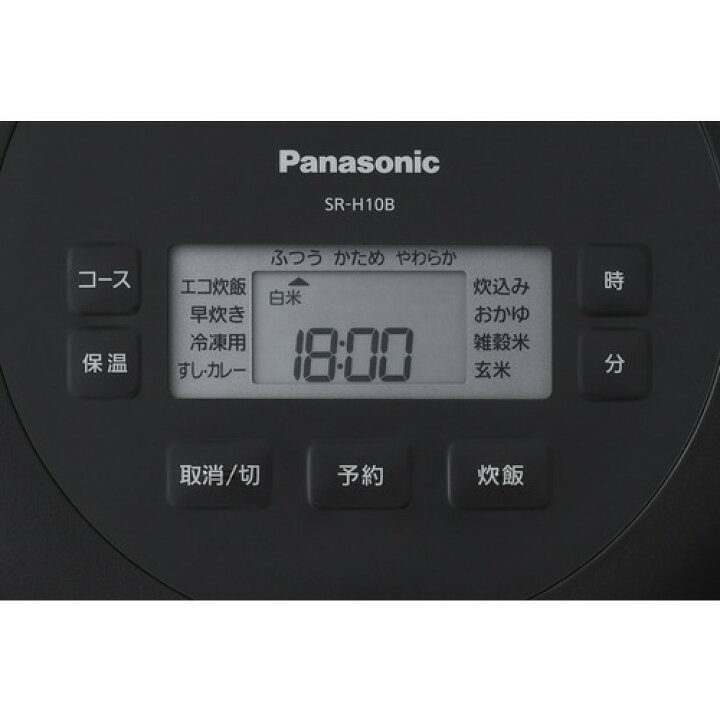 楽天市場】パナソニック SR-H10B-K IHジャー炊飯器 5.5合炊き ブラック 