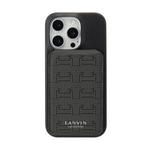 LANVIN COLLECTION LCBLKWPCWIP2463P Wrap Case with MagSafe Card Wallet for iPhone16 Pro Black