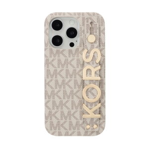 MICHAEL KORS MKSRVNLWPIP2463P Slim Wrap Case Stand & Ring for iPhone16 Pro Vanilla