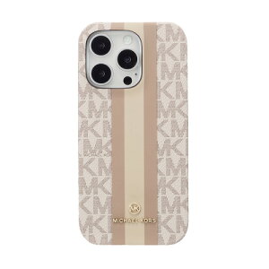 MICHAEL KORS MKSTVNLWPIP2463P Slim Wrap Case Stripe for MagSafe for iPhone16 Pro Vanilla