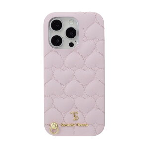 Samantha Thavasa STLPKWPHSIP2463P Wrap Case Heart Quilting with Hand Strap for iPhone16 Pro Lavender Pink