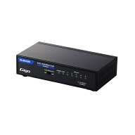 エレコム EHC-G05MN4-HJB Giga対応 5ポート 静音スイッチングハブ(金属筐体 電源内蔵) ブラック