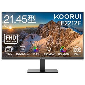 KOORUI E2212F 21.45^ VApl tHD tj^[ 100Hz 99%sRGB tbJ-t[ ubN