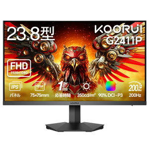 KOORUI G2411P 23.8^ IPSpl tHDQ[~Oj^[ 200Hz HDR400 3Ӄt[X ubN