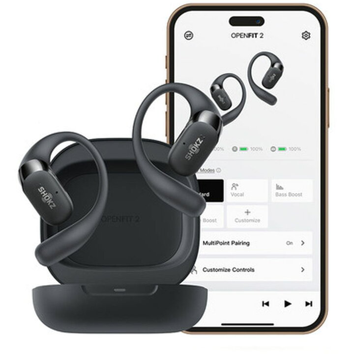 楽天市場】Shokz OpenFit 2 - Black SKZ-EP-000045 : ヤマダ電機 楽天 