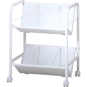 不二貿易 ファイルワゴン2段 ホワイト 83983