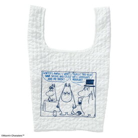 丸眞 ムーミン「ふきげんブルー」エコバッグ 約H45×W25×D12cm(収納時:約H14×W11cm) 1425024200