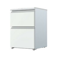 AQUA AQF-DFA15R(W) ファン式冷凍庫 2ドア 引き出しタイプ 145L サテンホワイト