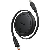 ベースアス Free2Pull巻取式USB-Cケーブル 1m 60W-K P10364500111-01