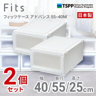 天馬 フィッツケース アドバンス 5540M 2個組 高さ25cm 収納ケース クローゼット Wクリア