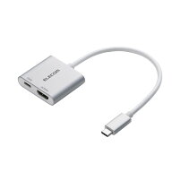 エレコム MPA-CHDMI100SV 変換アダプタ Type-C to HDMI PD100W充電ポート搭載 4K対応 ミラーリング 大画…