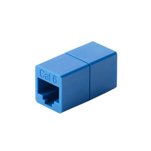 エレコム LD-RJ45U6BU LANケーブル 延長コネクタ Cat6 RJ45 中継コネクタ ギガビット対応 コンパクト ブルー