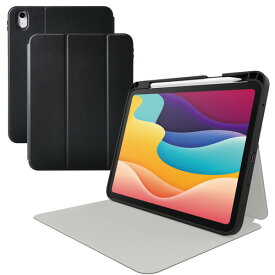 エレコム TB-A25RSABK iPad ケース 11インチ ( A16 )／10.9インチ 第10世代 マグネット式フラップ カバー ハニカム構造 ブラック