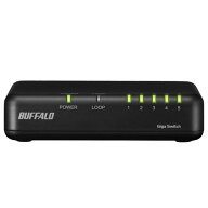 BUFFALO LSW7GT5EPBK Giga対応 スイッチングハブ 5ポート プラスチック筐体 電源外付けモデル マグネット…