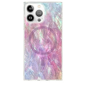 Flaunt FT056724 Square MagSafe Case for iPhone 16 Pro Pink Mother of Pearl