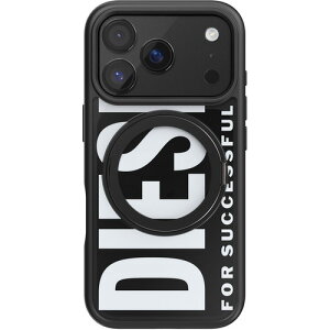 DIESEL iPhone17 Pro DIESEL Ringstand-MagSAFE Case FW24 black^white 60405