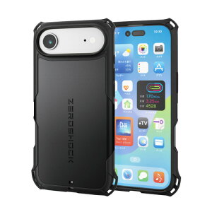 �G���R�� PM-A25BZEROMGBK iPhone Air �P�[�X MAGKEEP �t�B�����t ZEROSHOCK �u���b�N