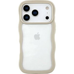 �e�B�[�K�C�A Wavy Case (greige) for iPhone17 Pro UNI-25MP-WCGG