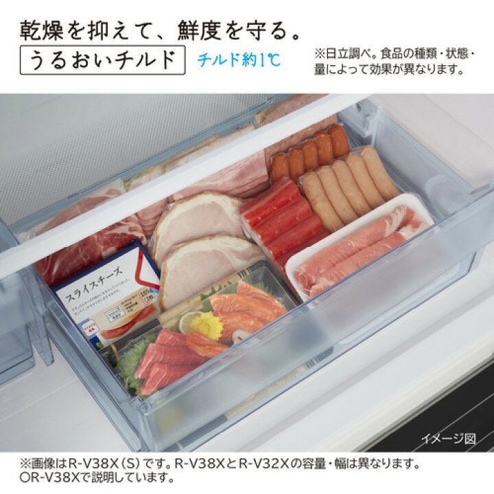 楽天市場】日立 冷蔵庫 315L 左開き 3ドア 幅54cm 真ん中野菜室 