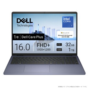 DELL m[gp\R Dell 16 DC16251 ND86-FWM3M[16^ | WUXGA | Core 7 150U | 32GB | 1TB | Windows 11 Home | ~bhiCgu[]