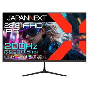 JAPANNEXT JN-IPS238G200FY 23.8^tHD IPS tj^[ tbV[g200Hz sRGB:100% ubN
