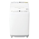 シャープ 縦型洗濯機 洗濯6.5kg 乾燥3.5kg 穴なし槽 ガンコつけおきコース ES-TX6K-W ホワイト系