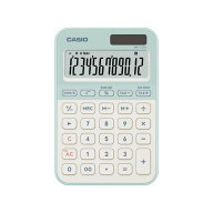 カシオ計算機 MW-C20D-LG-N デザイン電卓 ミニジャスト型カラフル 12桁表示 税計算機能あり ライトグリーン