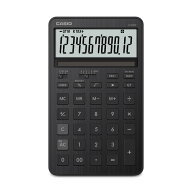 カシオ計算機 JF-M200-BK-N デザイン電卓 ジャスト型スタイリッシュ 12桁表示 税計算機能あり ブラック