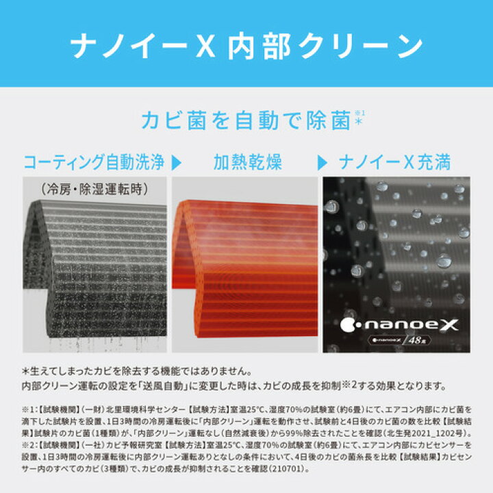 楽天市場】【標準工事費込】パナソニック エアコン 6畳 ナノイーX搭載 