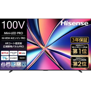 �y���������ۏ؁z�n�C�Z���X 100U8R 100V�^ �t���e���r 4K�Ή� BS�ECS 4K�`���[�i�[����