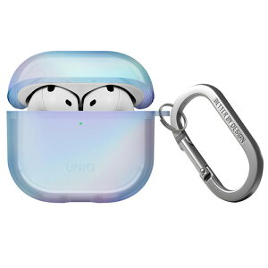 UNIQ UNIQ-AIRPODS(2024)-IRDEBLU AIRPODS4 TPU�P�[�X UNIQ IRIDESCIA �G�N���v�X�u���[