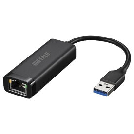 BUFFALO LUA6U3AGTEBK LANアダプター USB3.2 Gen1対応 USB Type-A接続 ケーブル長9cm ブラック