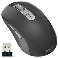 BUFFALO BSMBB700BK 5ボタンワイヤレスマウス 高速スクロールホイール搭載 ブラック